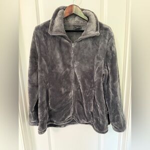 Gray Ultra Soft Lux Fleece Zip-Up Jacket Size XXL